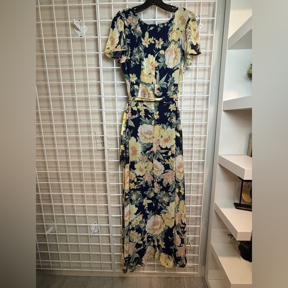 Women’s Chetta B Long Floral Dress Size 12 - Picture 4 of 6